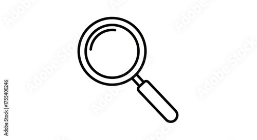 A simple magnifying glass icon, representing search, investigation, or exploration