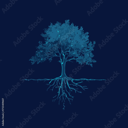 Symbolic glow tree art