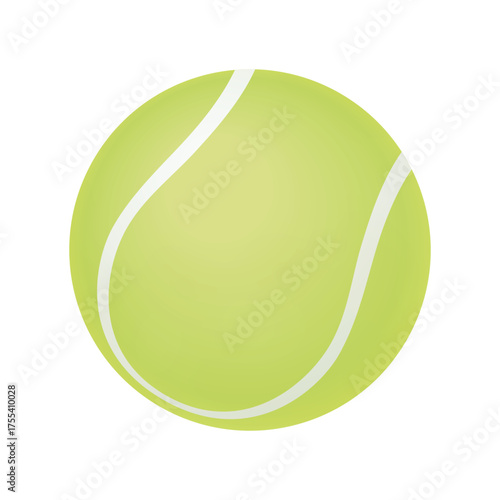 Realistic Tennis Ball Icon for Sports Design. Tennis Ball Icon Isolated on White Background. Stylized Tennis Ball Icon for Athletic Branding. 