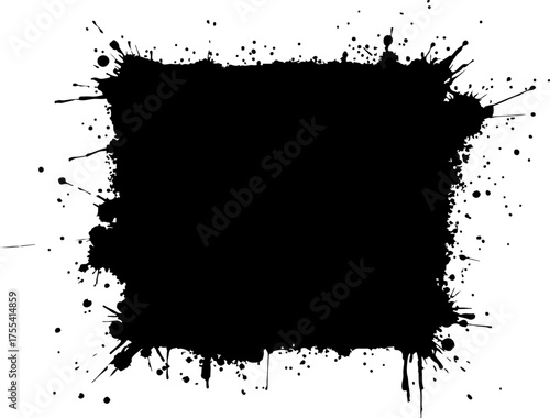 black ink splat background