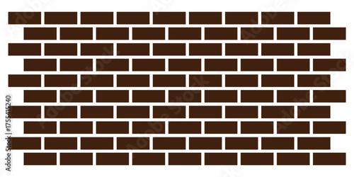 Brick wall texture. Seamless pattern with repeating brick wall. Background with interior or exterior of building. Design element for banner. Flat hand drawn vector illustration in eps 10.