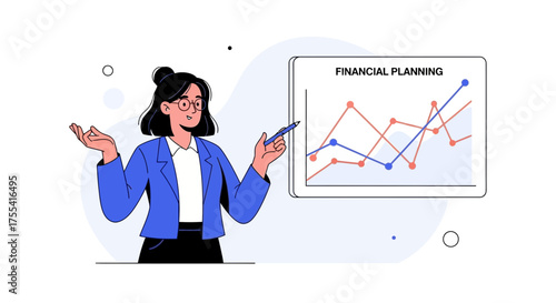 Financial Analyst Presenting Strategies For Future Growth With Detailed Business Chart