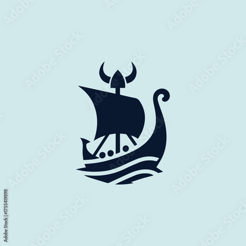 Viking Ship Logo
