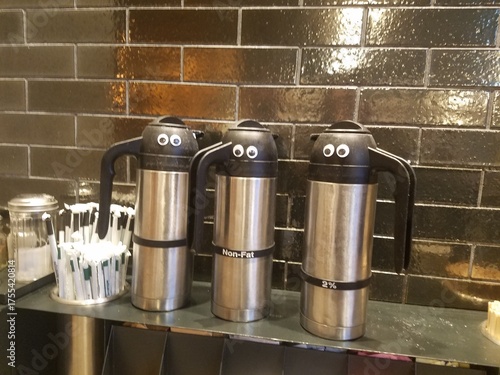 Googly Eyes on the Creamer Containers at a Coffee Shop, Funny Silly Prank
