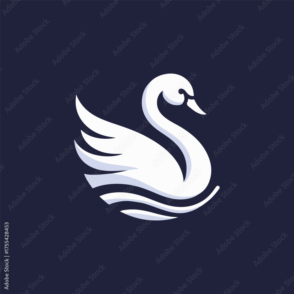 Fototapeta premium Elegant Swan Logo