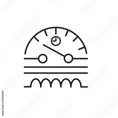 timer relay switch line icon vector element design template