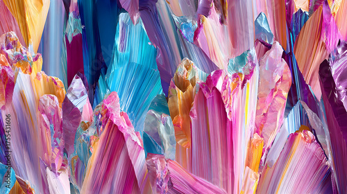 Soft plastic curves present dreamy abstraction in hyper-saturated color gradients