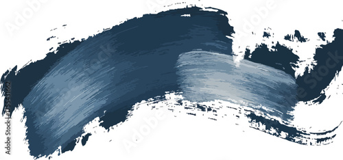 Abstract navy blue brush stroke for artistic design element