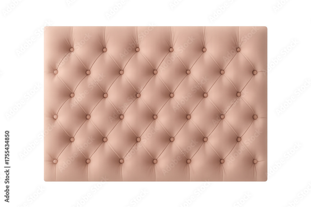 Obraz premium Pink tufted headboard upholstery texture transparent background