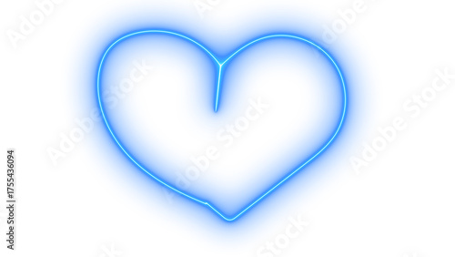 blue heart isolated on white