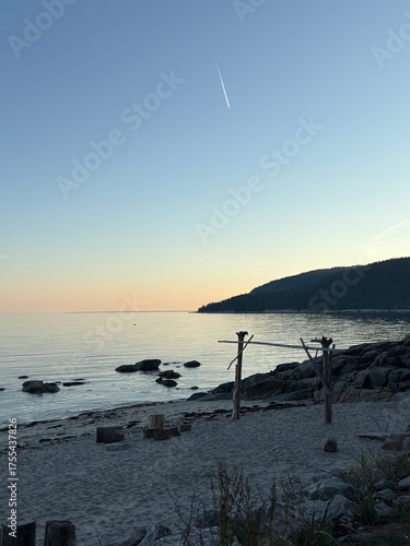 sunset on the beach