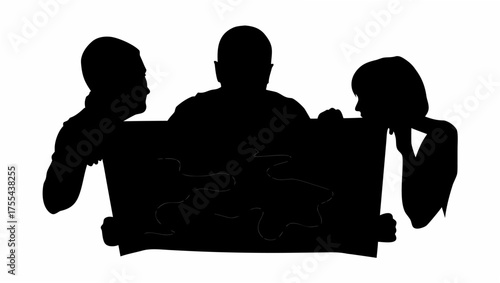 Team collaboration brainstorming strategic planning with colleagues looking at complex project map