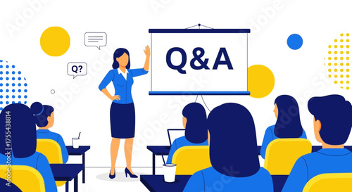 Professional Instructor Leading Q&A Session For Students In Modern Digital Illustration