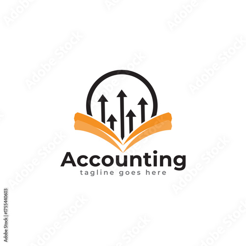 Simple Accounting Book Business Logo Design Template