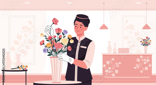 Decorating With Floral Arrangements in a Stylish Setting for Visual Appeal and Beauty