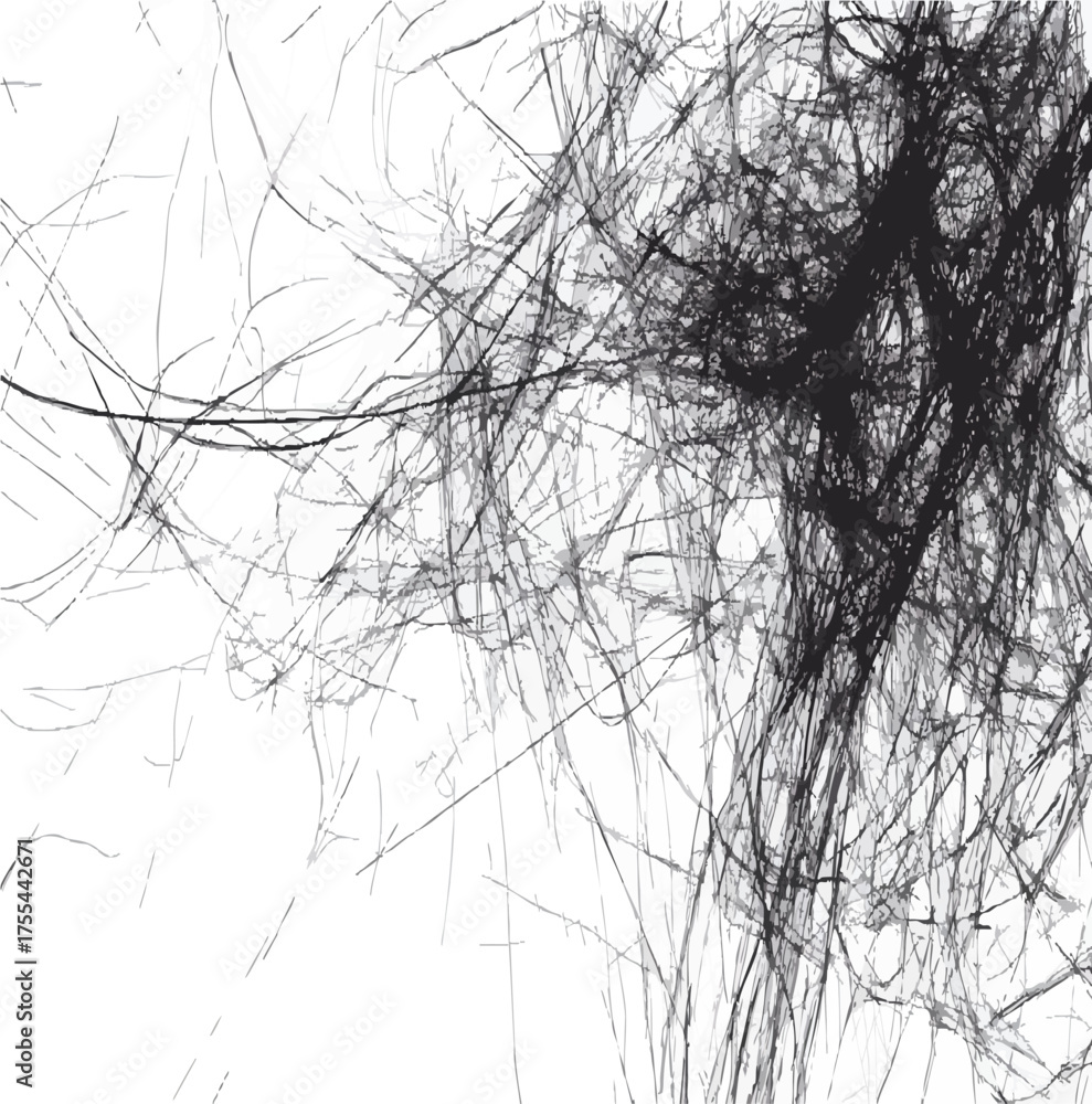 Fototapeta premium Abstract chaotic lines create a sense of movement and complex entanglement art