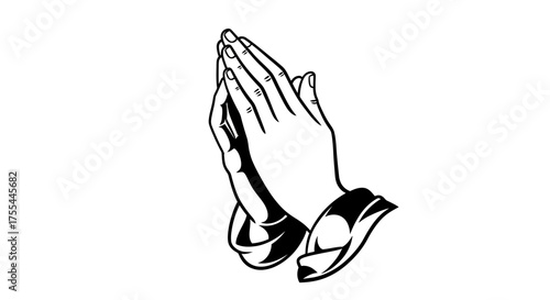 Hands clasped together in prayer, symbolizing hope and faith.