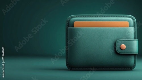 Corporate digital wallet concept with wallet and card holder representing secure payment and financial transactions