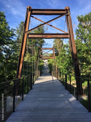 Creekside Park in Bountiful Utah, Metal Walkway Bridge