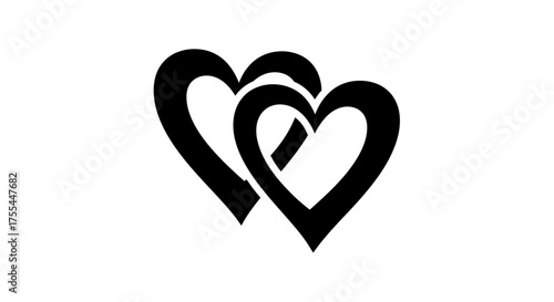 Two intertwined hearts symbolizing love and connection