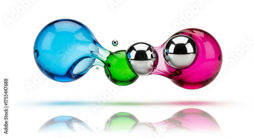 Colorful newton cradle balls kinetic energy physics demonstration science toy desktop decor office accessory