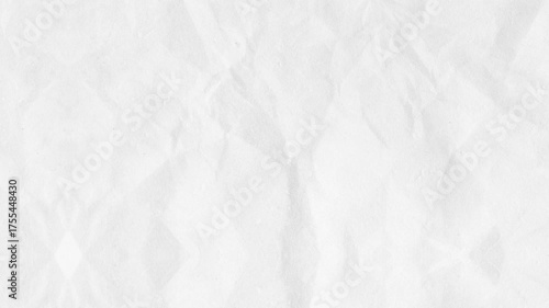 Close up of white paper texture with folds and creases creating abstract backgrounds