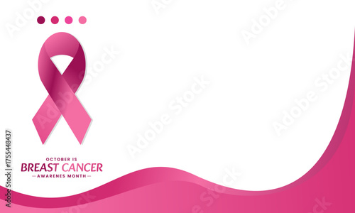 Blank banner template with a breast cancer awareness month theme. Great for use in print media and flyers.