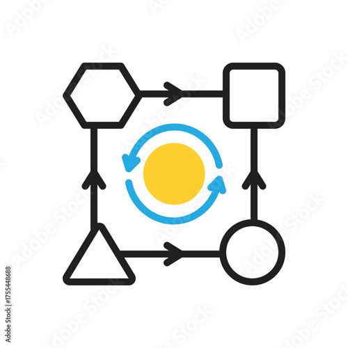 Multi color icon for transform