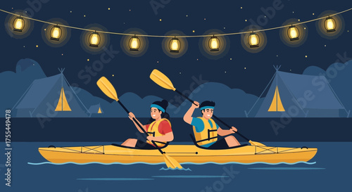 Kayaking Adventure Under The Stars: A Nighttime Exploration of The Waters