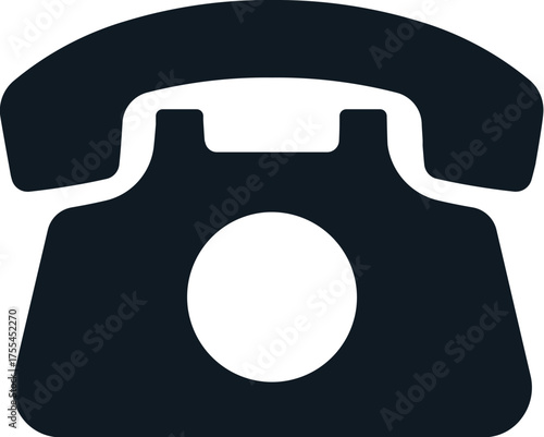 Telephone Icon (Retro/Dial Phone)