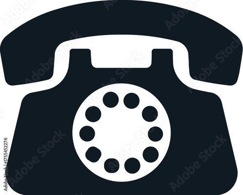 Telephone Icon (Retro/Dial Phone)
