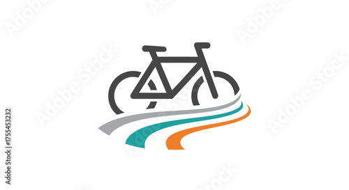 Bike path logo design for cycling community.