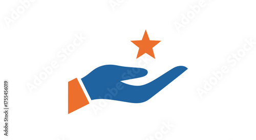 Hand Offering a Star Icon.