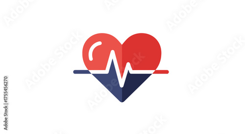 Heartbeat EKG Line Symbol.