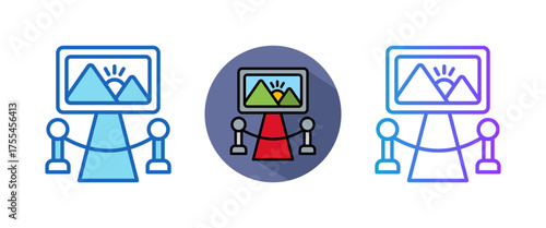 Museum Visits multistyle icon