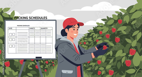 Optimizing berry harvest: A focus on packing schedules and efficient farm operations