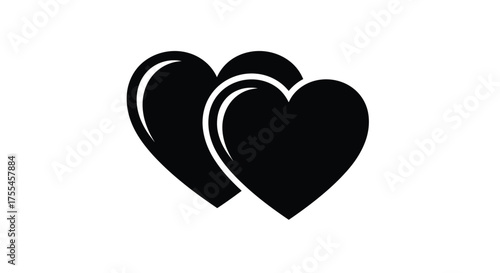 Two intertwined hearts symbolizing love and connection.