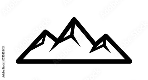Abstract mountain range graphic for adventure and exploration themes