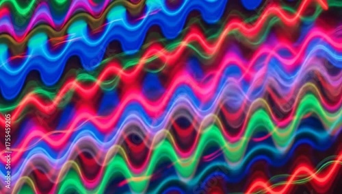 Vibrant Wavy Lines Abstract Art - A Colorful and Dynamic Visual Experience.