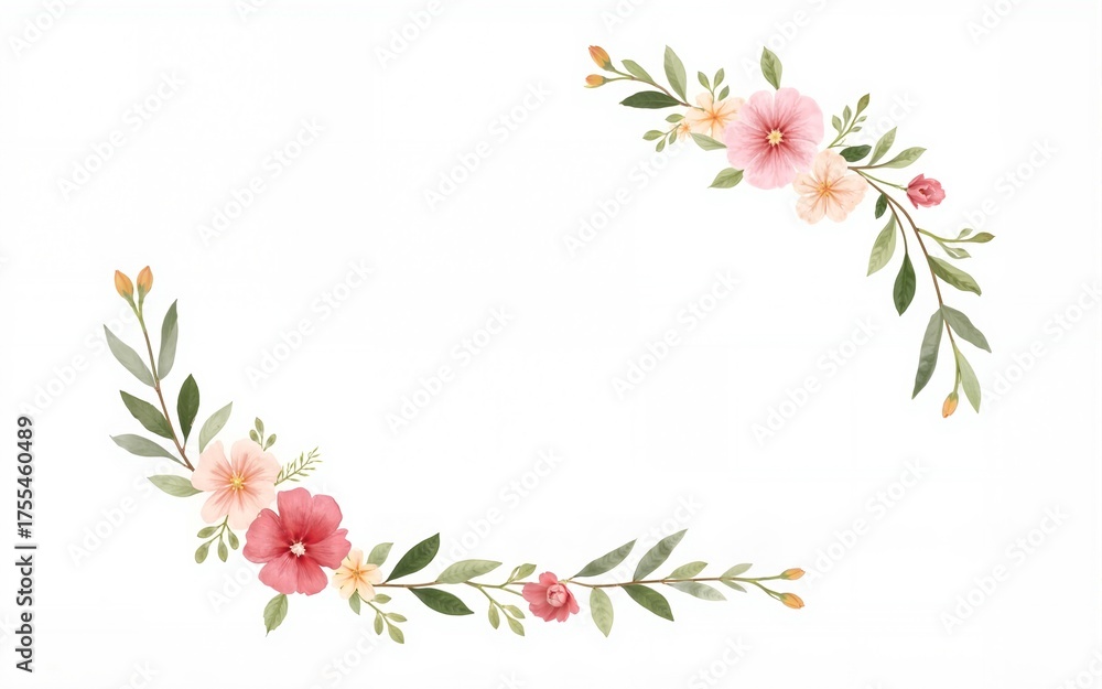 Fototapeta premium Watercolor wedding clipart set. Hand drawn illustrations isolated on white background. Romantic graphics for invitation, save the date. Wedding card decoration. High quality