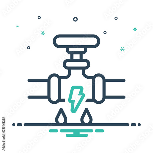 Mix icon for plumbing power