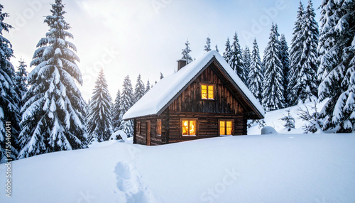 Cozy Cabin in Winter Wonderland: A Snowy Retreat.