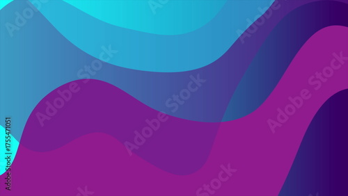 Blue and violet minimal waves abstract background