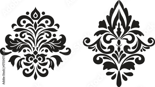 Intricate Baroque Flourishes A Dazzling Display of Timeless Elegance set on Clean White Background