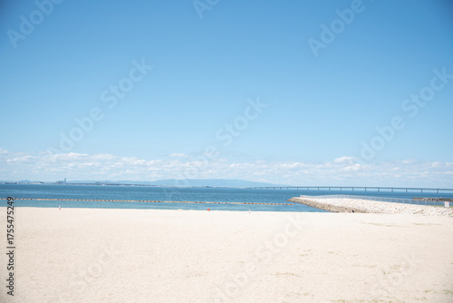 Minimal Beach and Clear Sky – Tranquil Seascape Photography