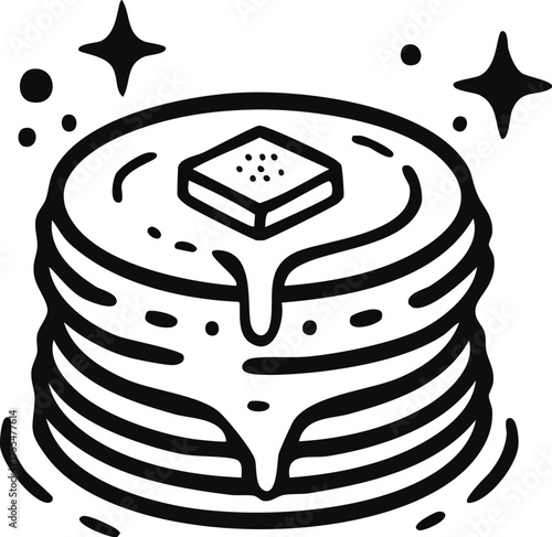 Delicious Pancake Stack with Butter and Syrup, Perfect for Breakfast or Brunch