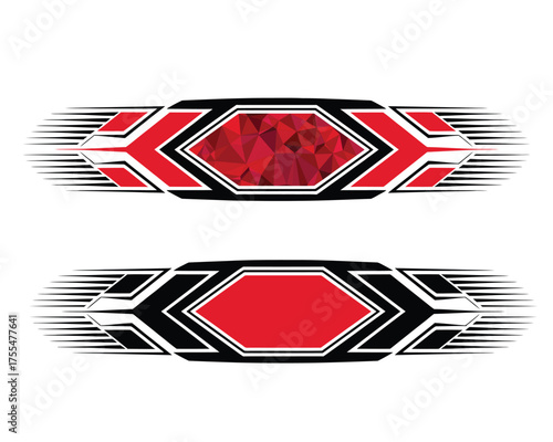 Car stickers and racing stripes vector design