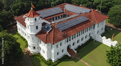 solar panel at Sri Lankan President House

