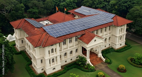 solar panel at Sri Lankan President House

