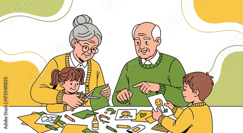 Joyful Family Time: Engaging Generations Create Art Projects and Share Fun Together